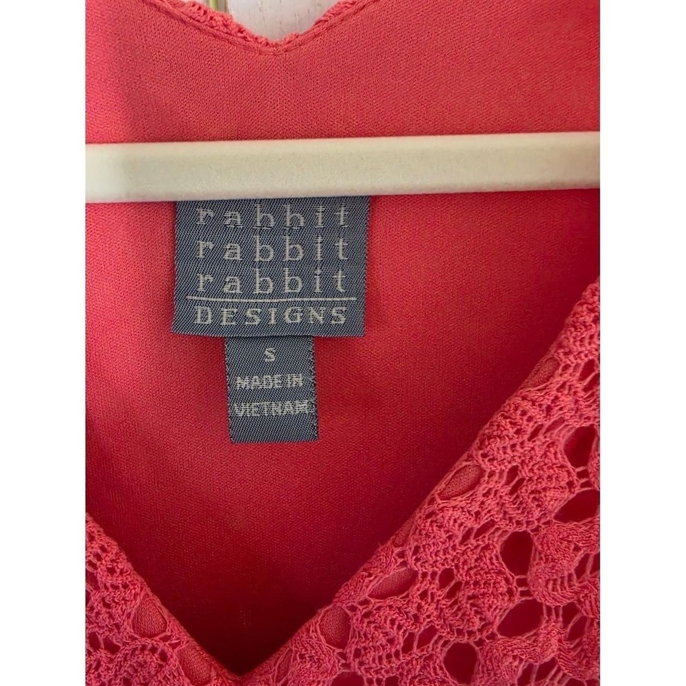 Rabbit Rabbit Rabbit Pink Crochet Dress SZ S - Picture 3 of 5